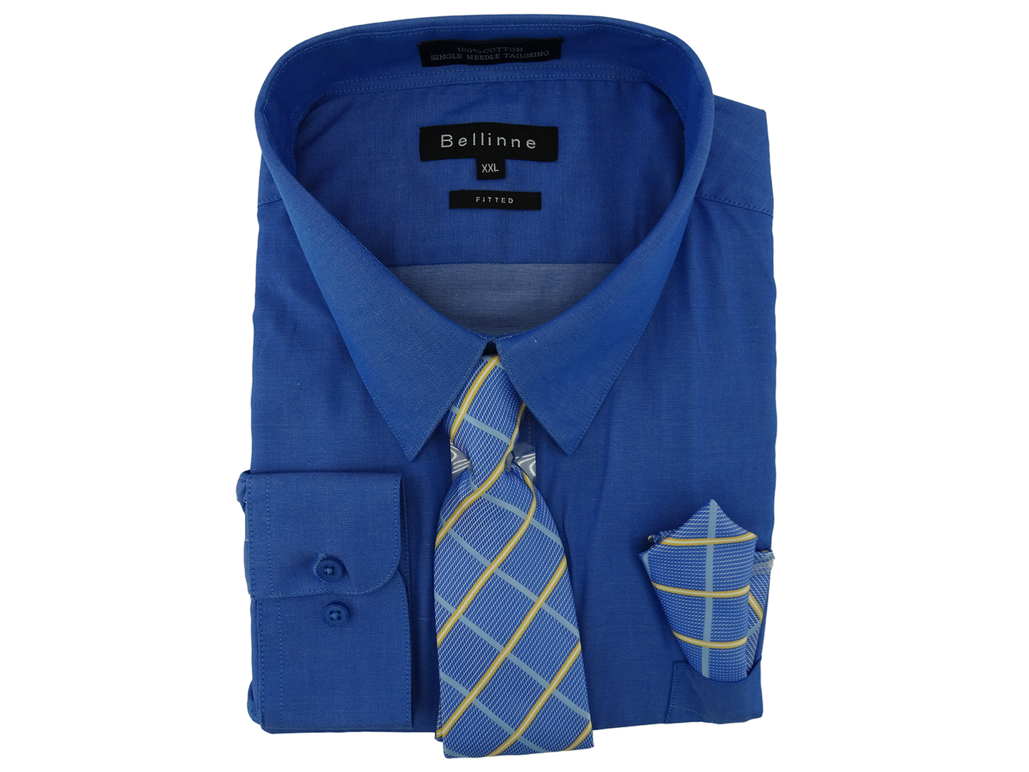 265-798 Bellinne - Men's L/S Fitted Shirt W/Tie