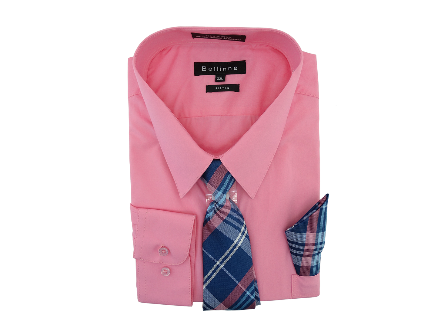 265-798 Bellinne - Men's L/S Fitted Shirt W/Tie