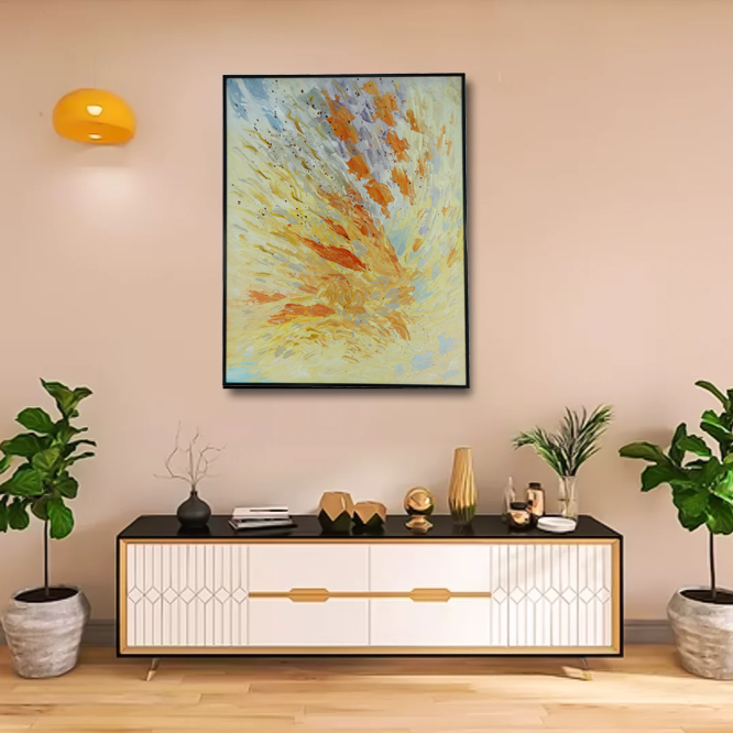 2936216, Framed Canvas Wall Art - 27.25" x 39" (69cm x 99cm)