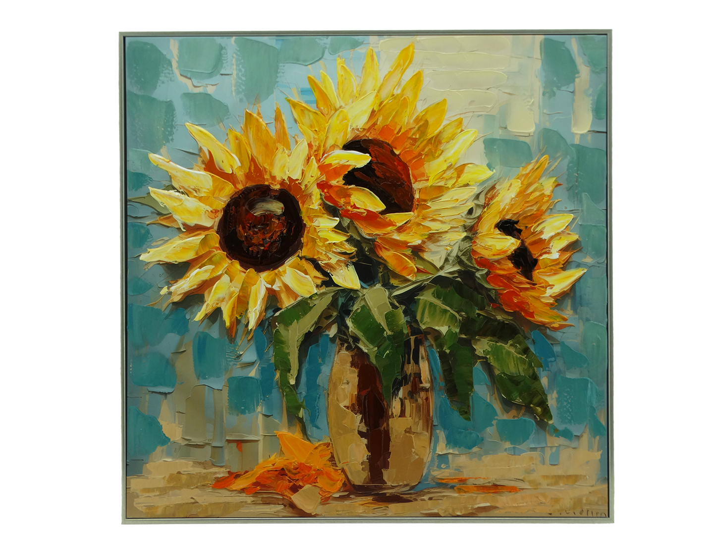 293626, Framed Canvas Wall Art - 28" x 28" (71cm x 71cm)