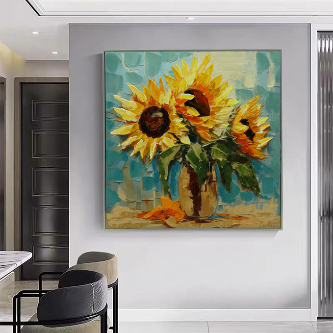 293626, Framed Canvas Wall Art - 28" x 28" (71cm x 71cm)