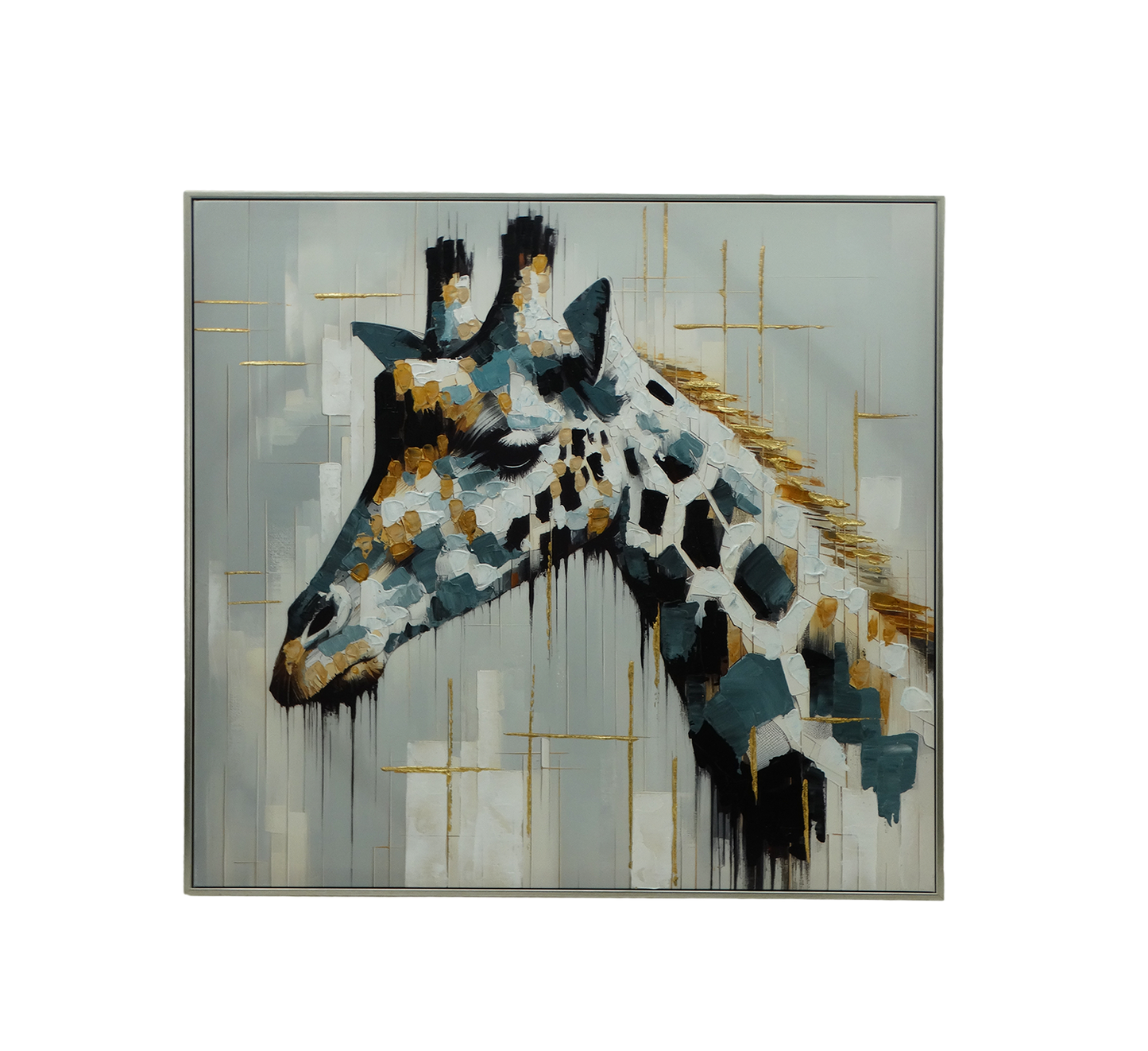 293629, Framed Canvas Wall Art - 28" x 28" (71cm x 71cm)