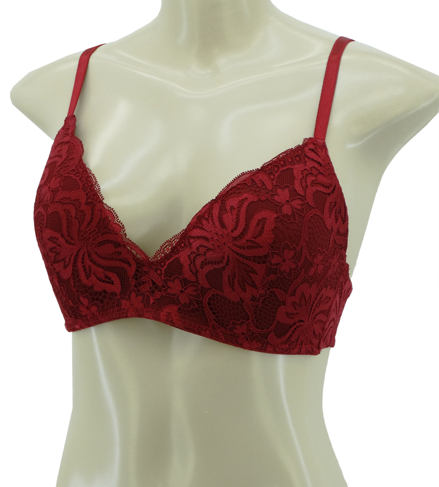 2PKBRA2813, Ladies' Kathy Ireland Tag Free 2Pk Push-Up Bras (Cranberry)