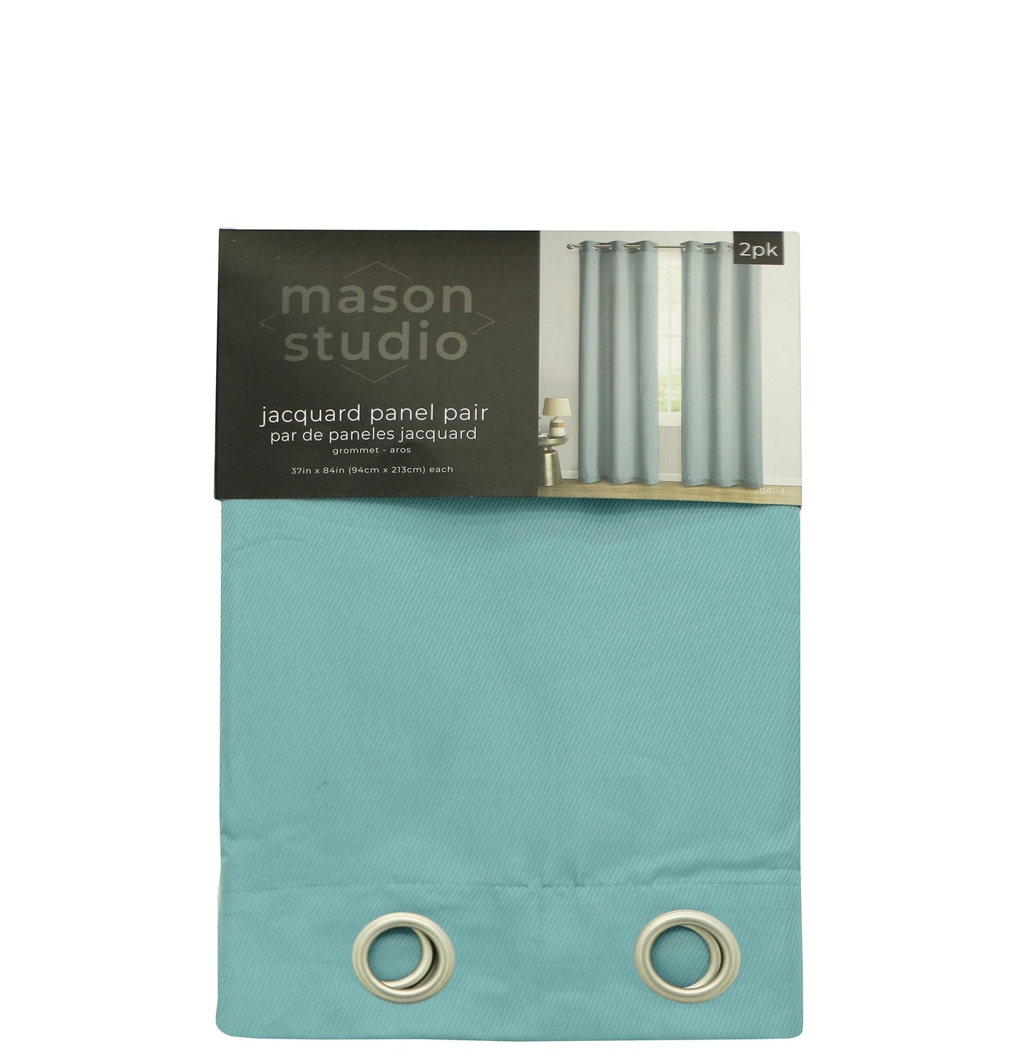 GELPPR7484EL, 2 PC Gelia Jacquard Curtains