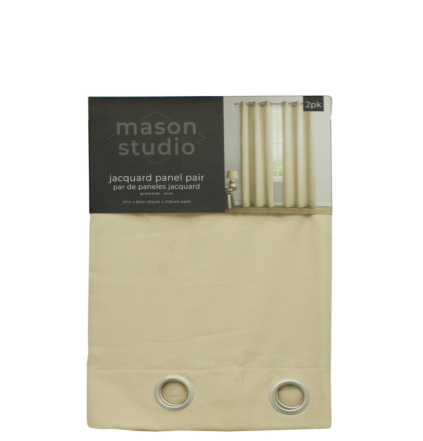 GELPPR7484EL, 2 PC Gelia Jacquard Curtains