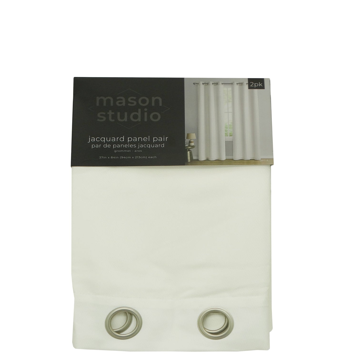 GELPPR7484EL, 2 PC Gelia Jacquard Curtains