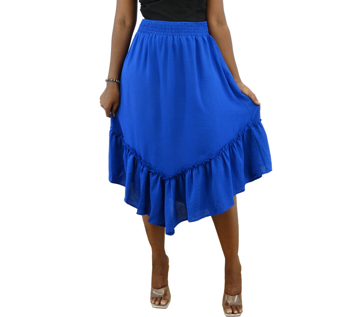 30065, Runway Ready - Women's Smocked Waist Skirt (S-XL)