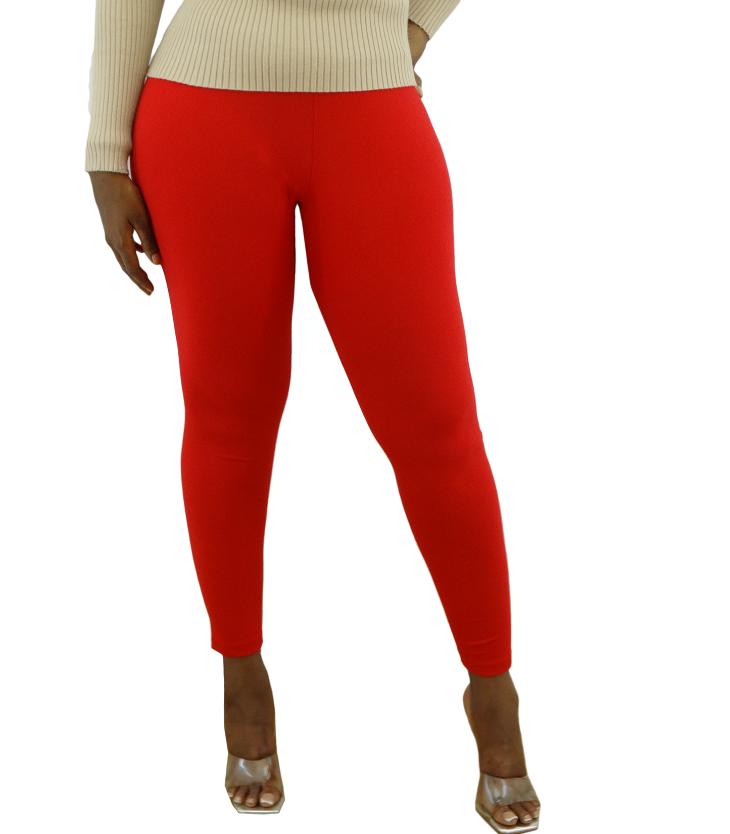 30429, Cotton Candy - Jnr Women's Ribbed Waist Leggings (S-XL)