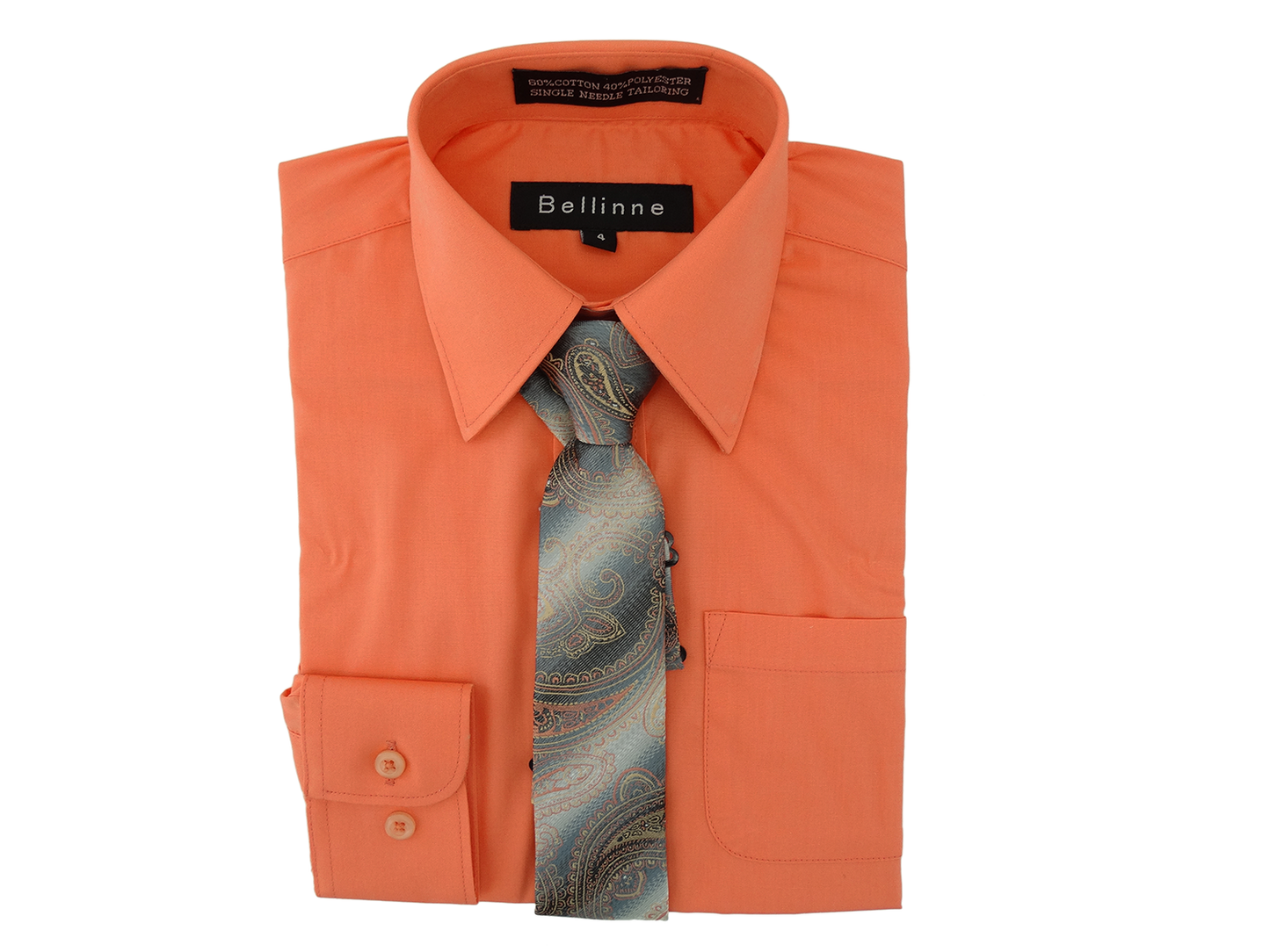 36527, Bellinne - Boy's Shirt w/Tie (Size 2-7)
