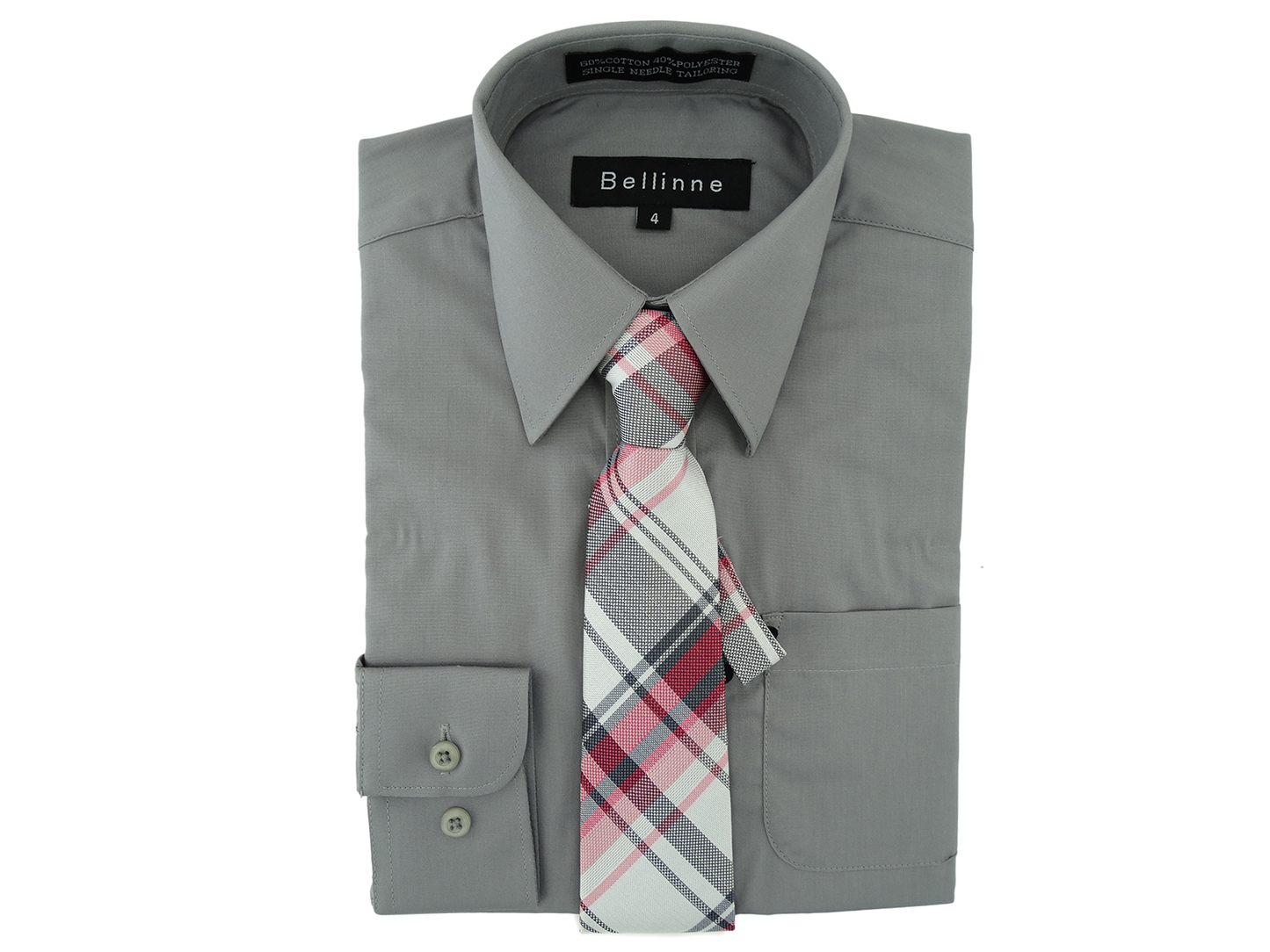 36527, Bellinne - Boy's Shirt w/Tie (Size 2-7)
