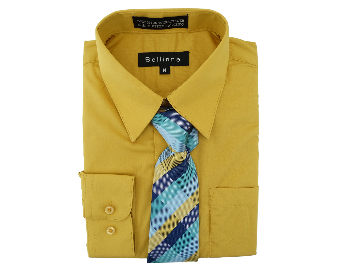 365-800 Bellinne Boys L/S Dress Shirt w/ Tie  Size (8-20)