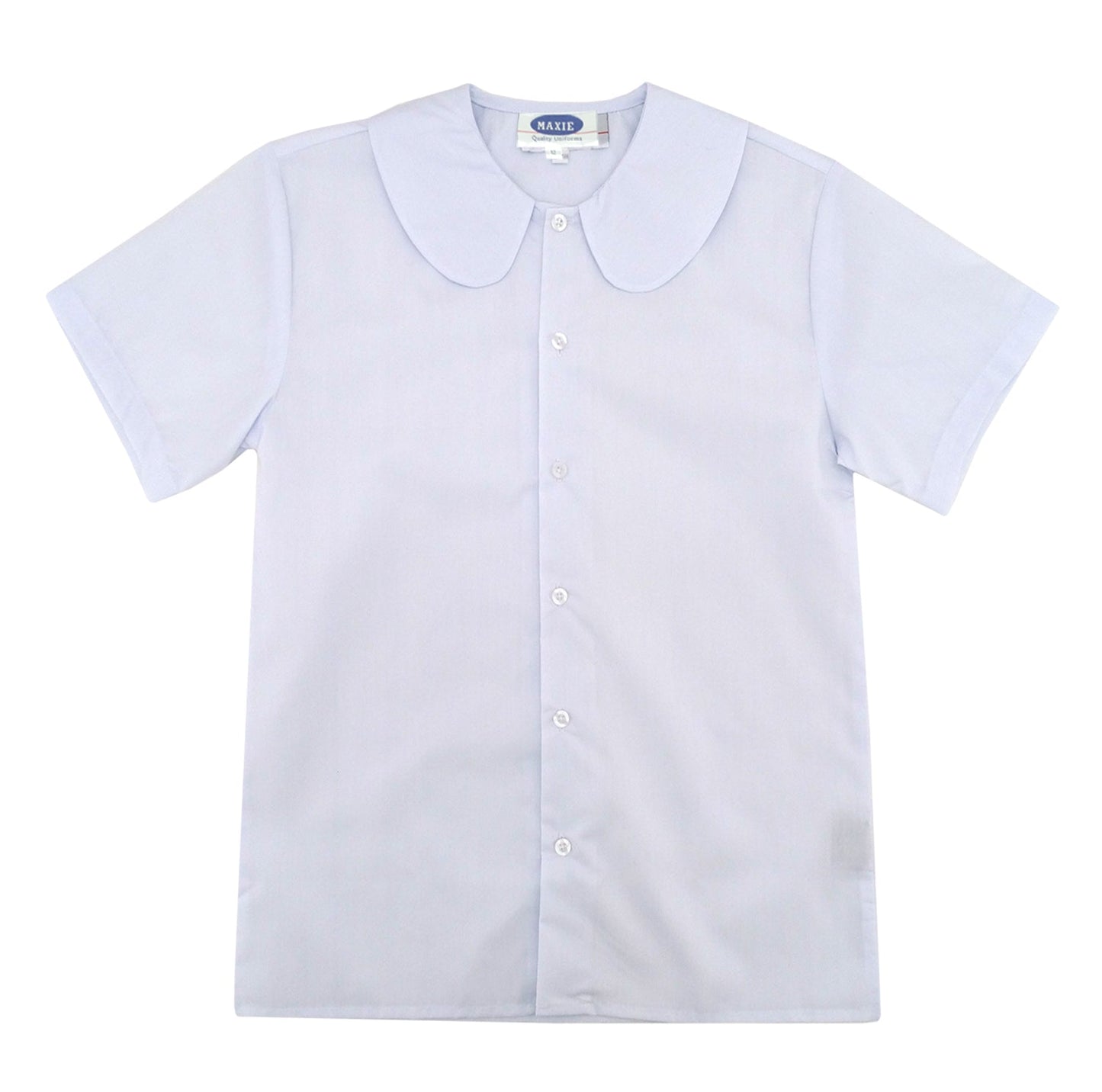 365RN-14, Maxie - Girls' Round Collar Wht Schl Blouse - Size 14
