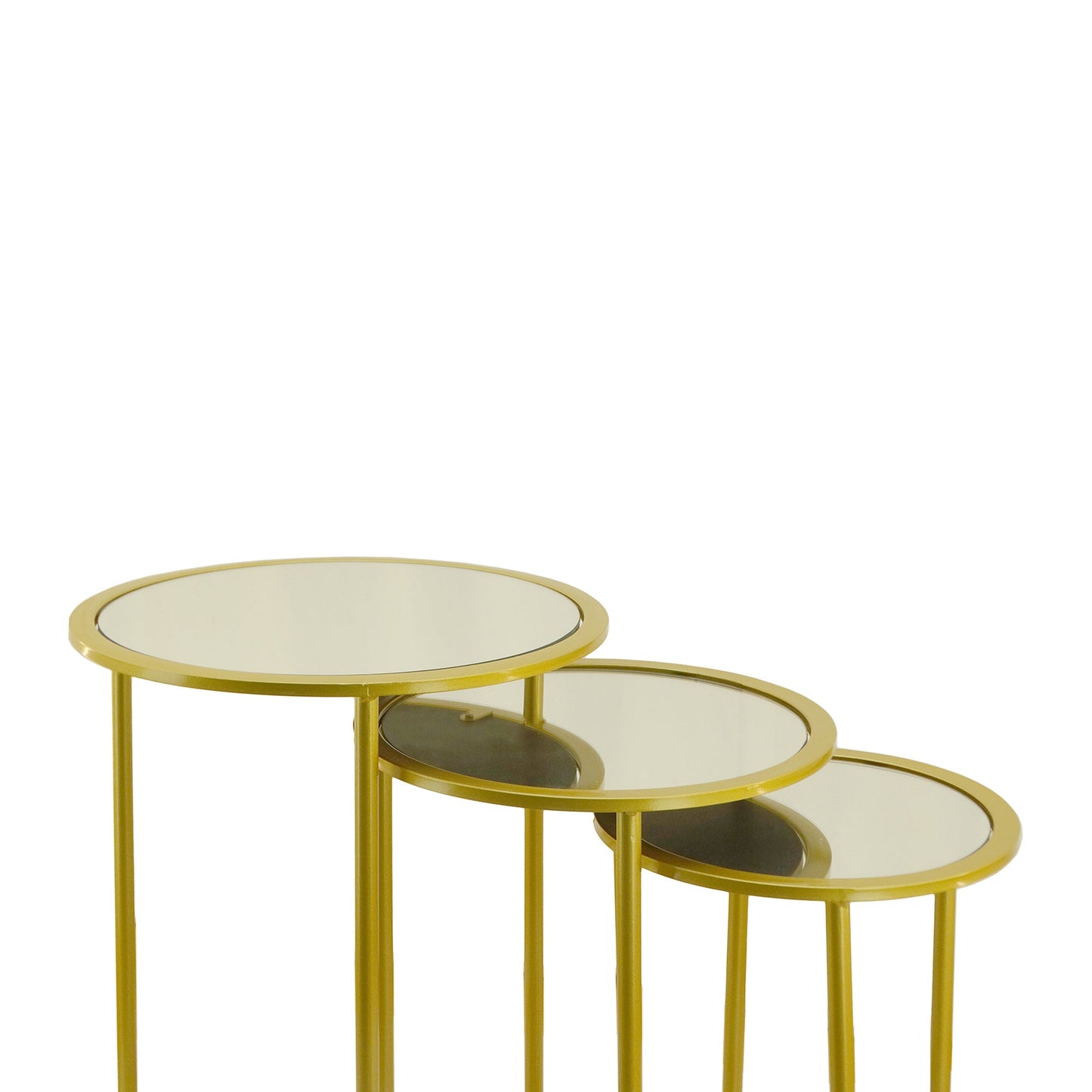 935319, Large Round Nesting End Mirror Top Table