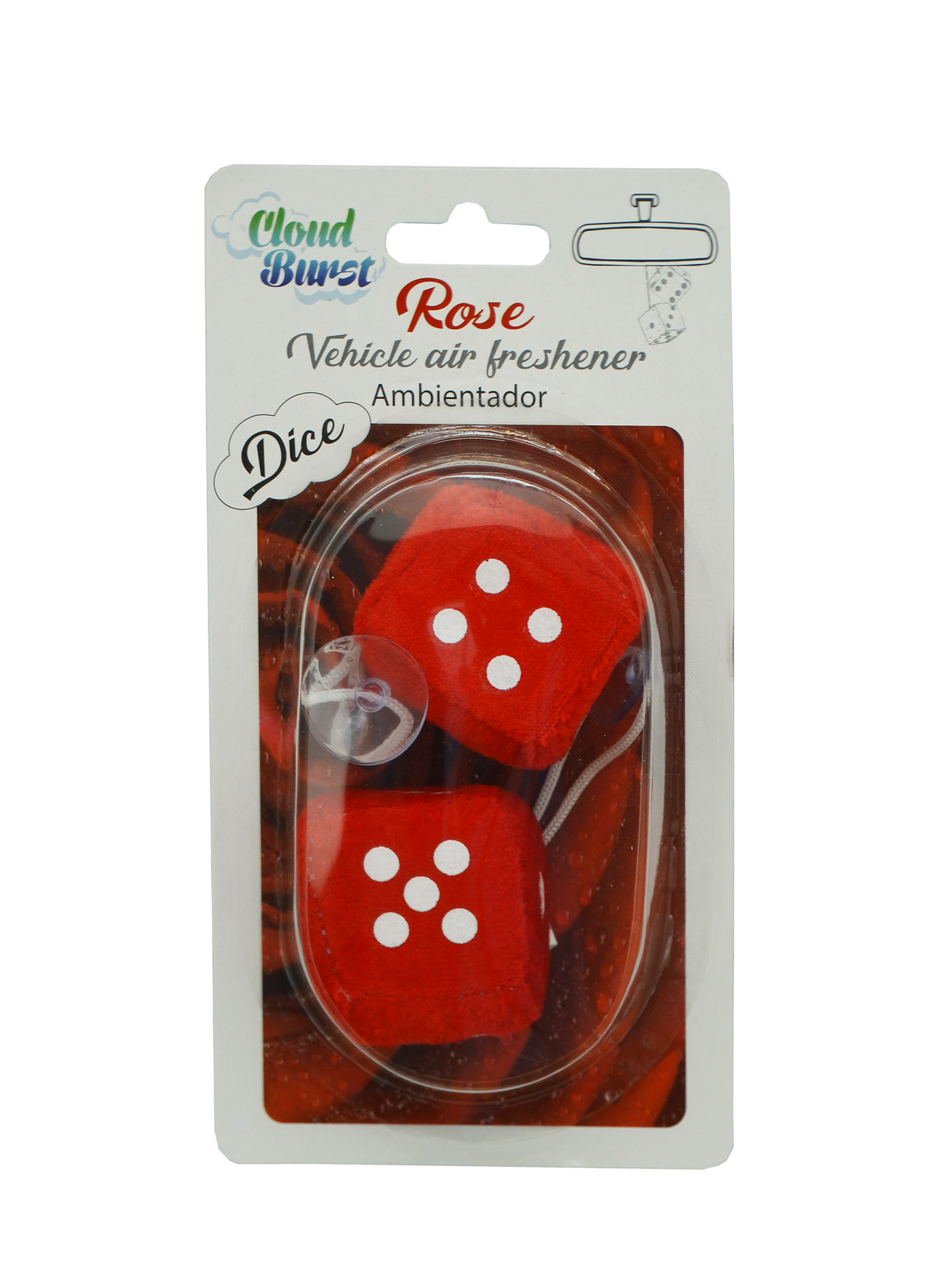 40988, Cloud Burst Plush Dice Vehicle Air Freshener