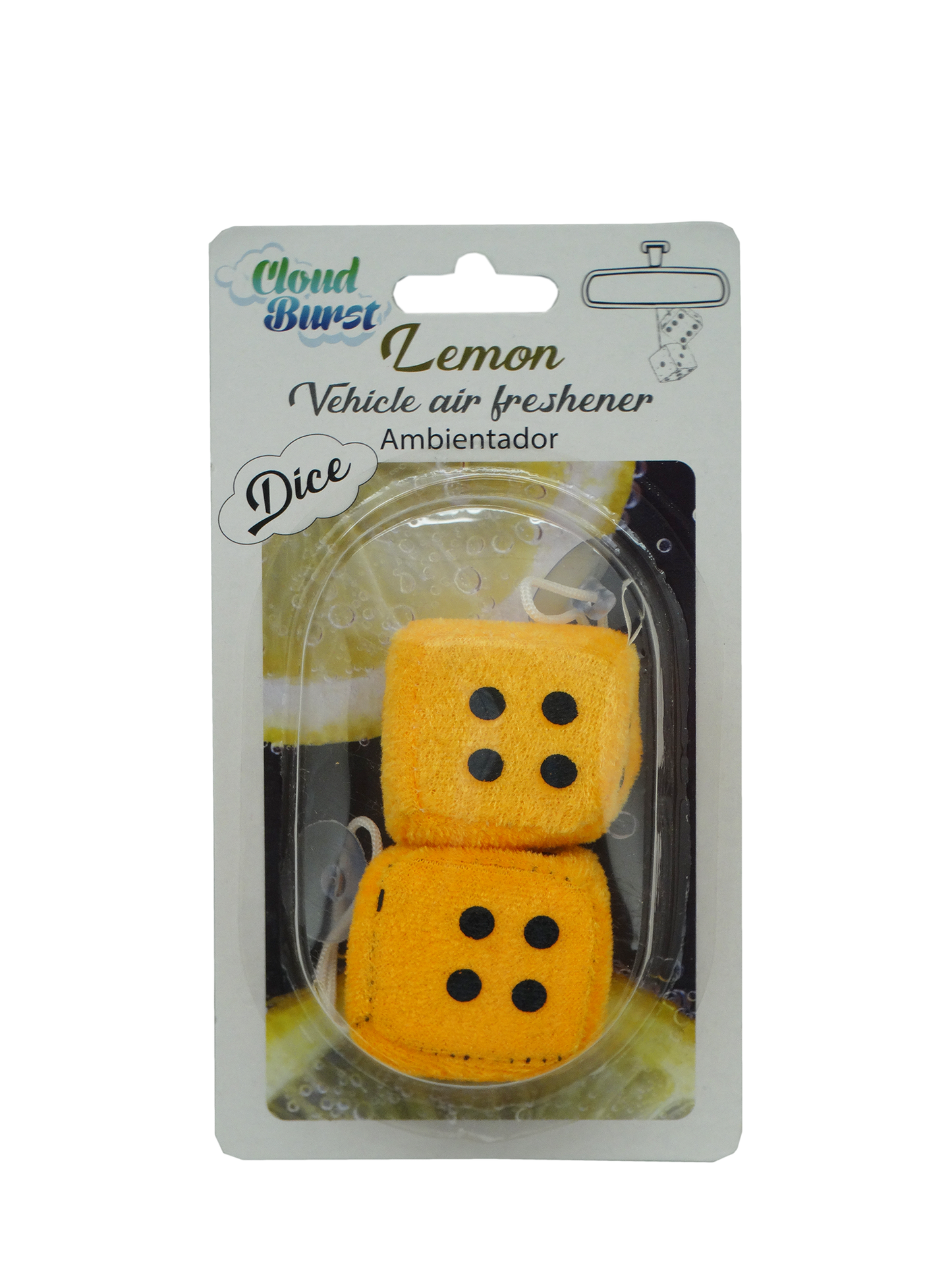 40988, Cloud Burst Plush Dice Vehicle Air Freshener
