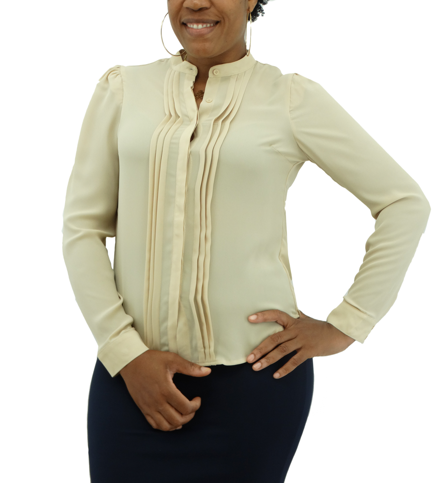 4121MISS3339, Ezra Collection Ladies L/sleeve  Shirt Top
