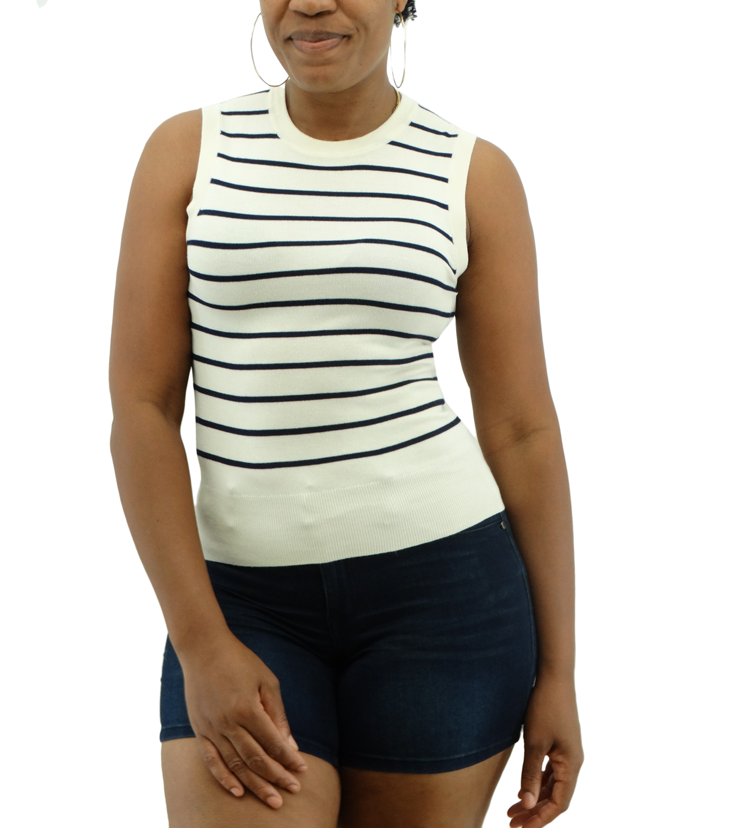 412280130AMBH, Only You - Ladies Knit Strip Top (S-XL)