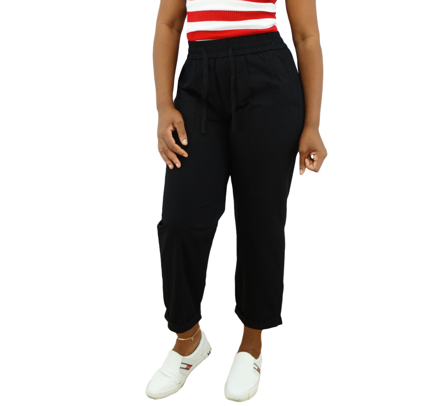 412280136CBN, Only You - Ladies Casual Crop Wide Leg Pants (S-L)