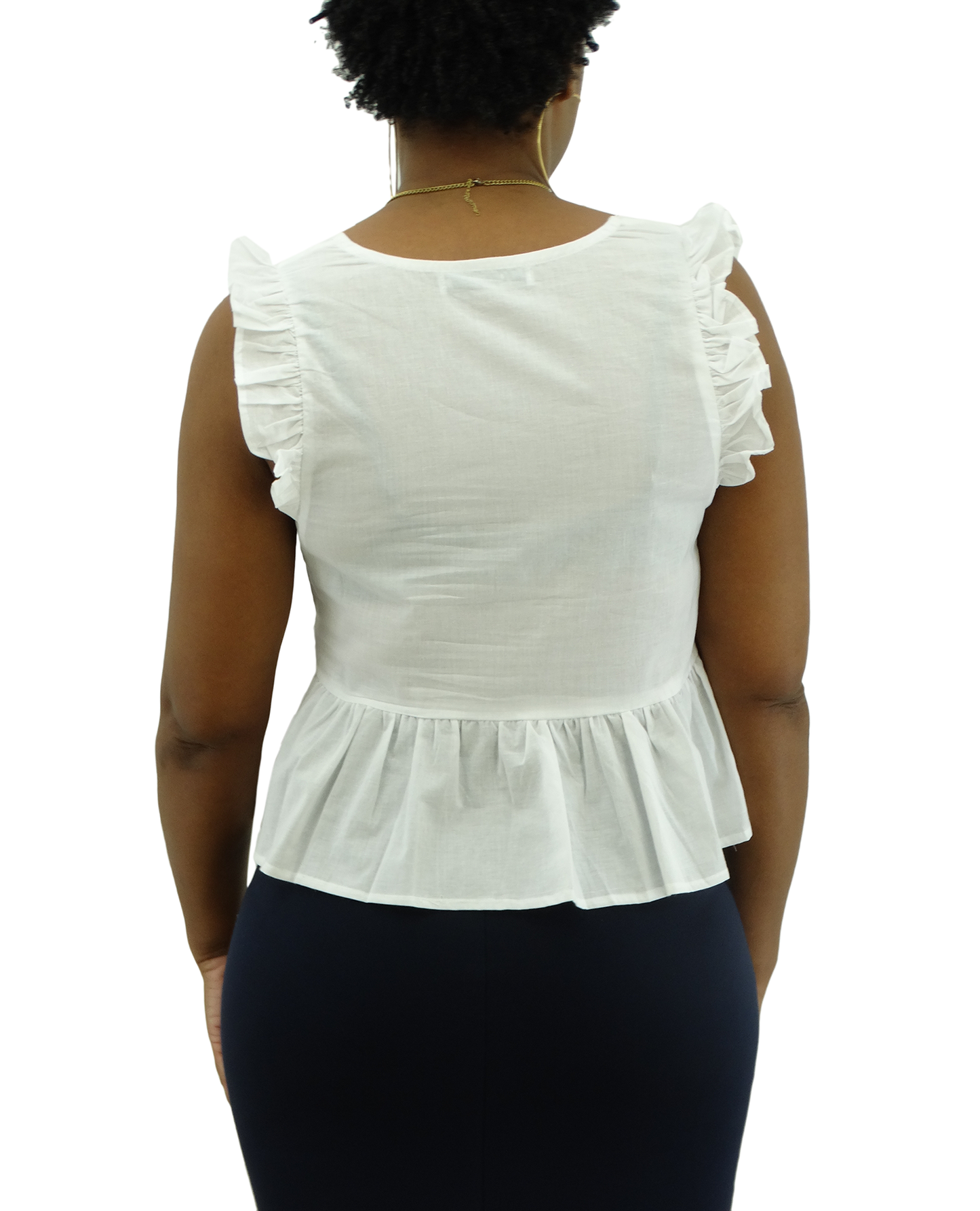 412290014B, Praga - Ladies Cotton Top- White (S-L)