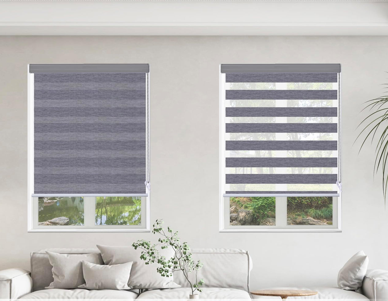 P0392122X229G005, Bahit - Zebra Roller Shade - Griege 122X229CM