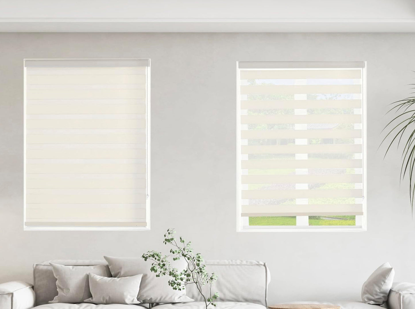 P0392122229B109, Bahit - Zebra Roller Shade - Ivory 122X229CM