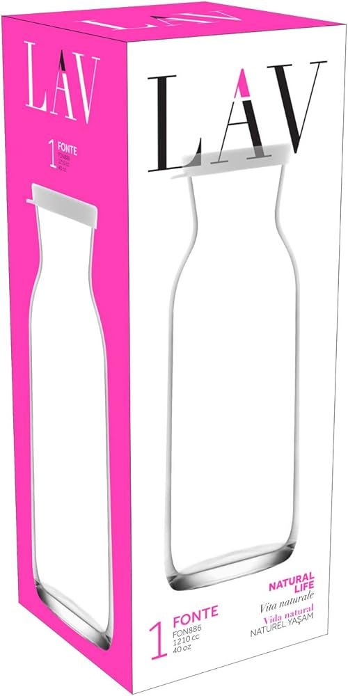 52188190, Lav Glass Bottle W/Lid