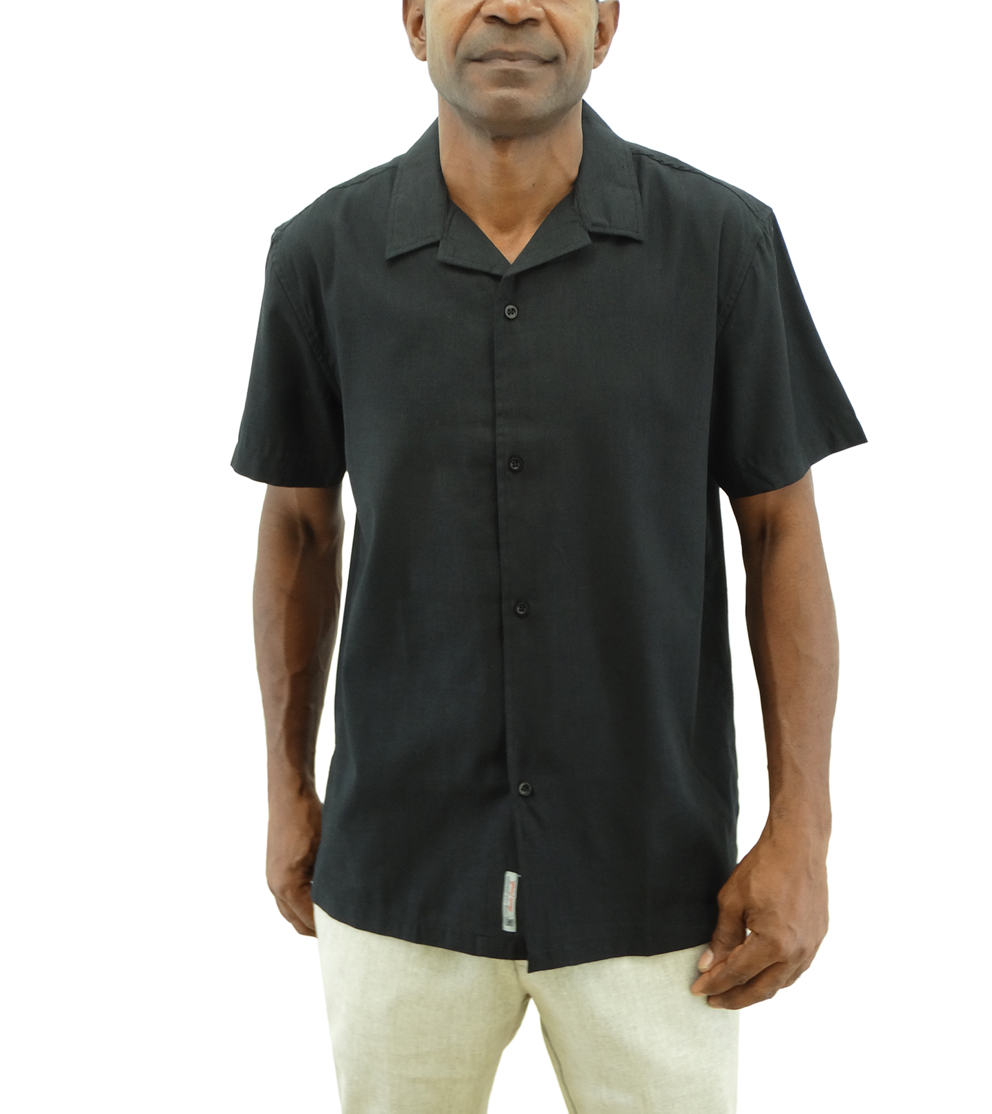 523M24227, Morelli - Men's S/S Shirt - Black (S-XL)