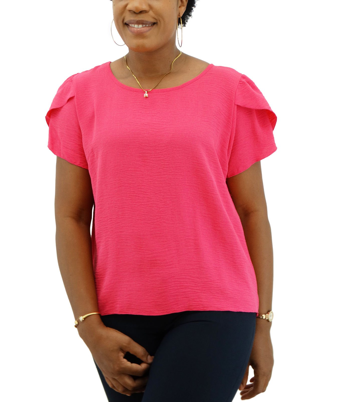6927, Jon & Anna Women's R/Neck Blouse-S-XL