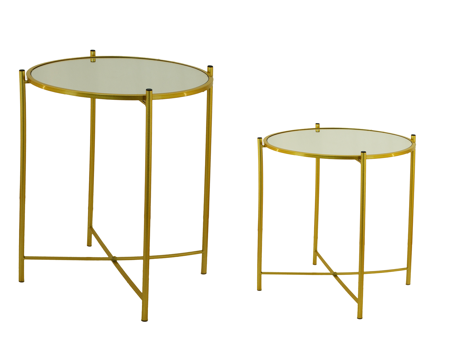 93535, 2Pc Mirror Accent Tables