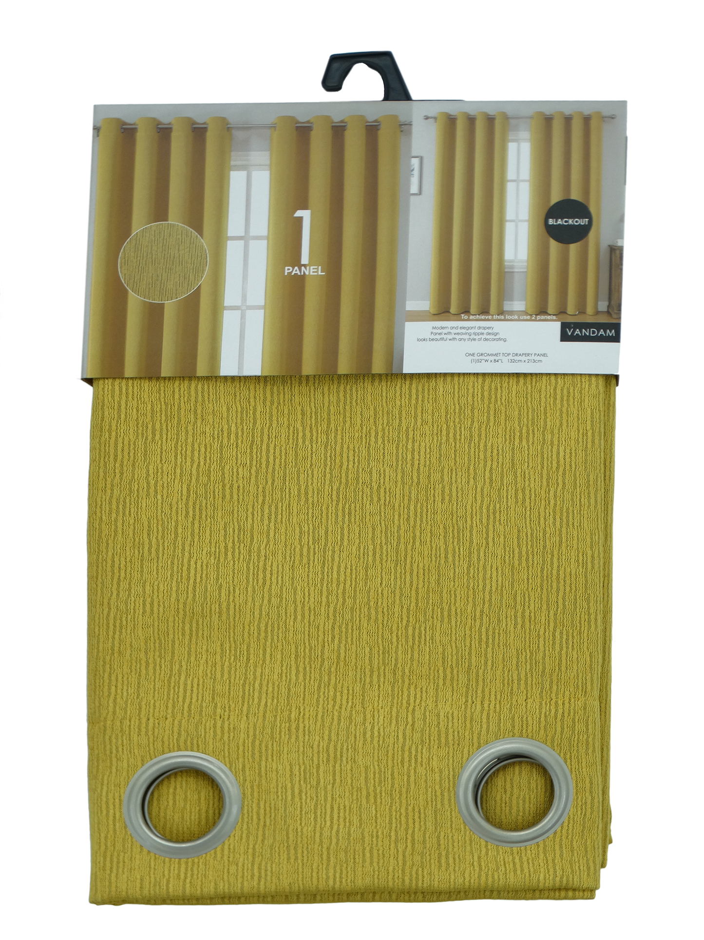 Popular Home Vandam Blackout Window Curtain (52X84)