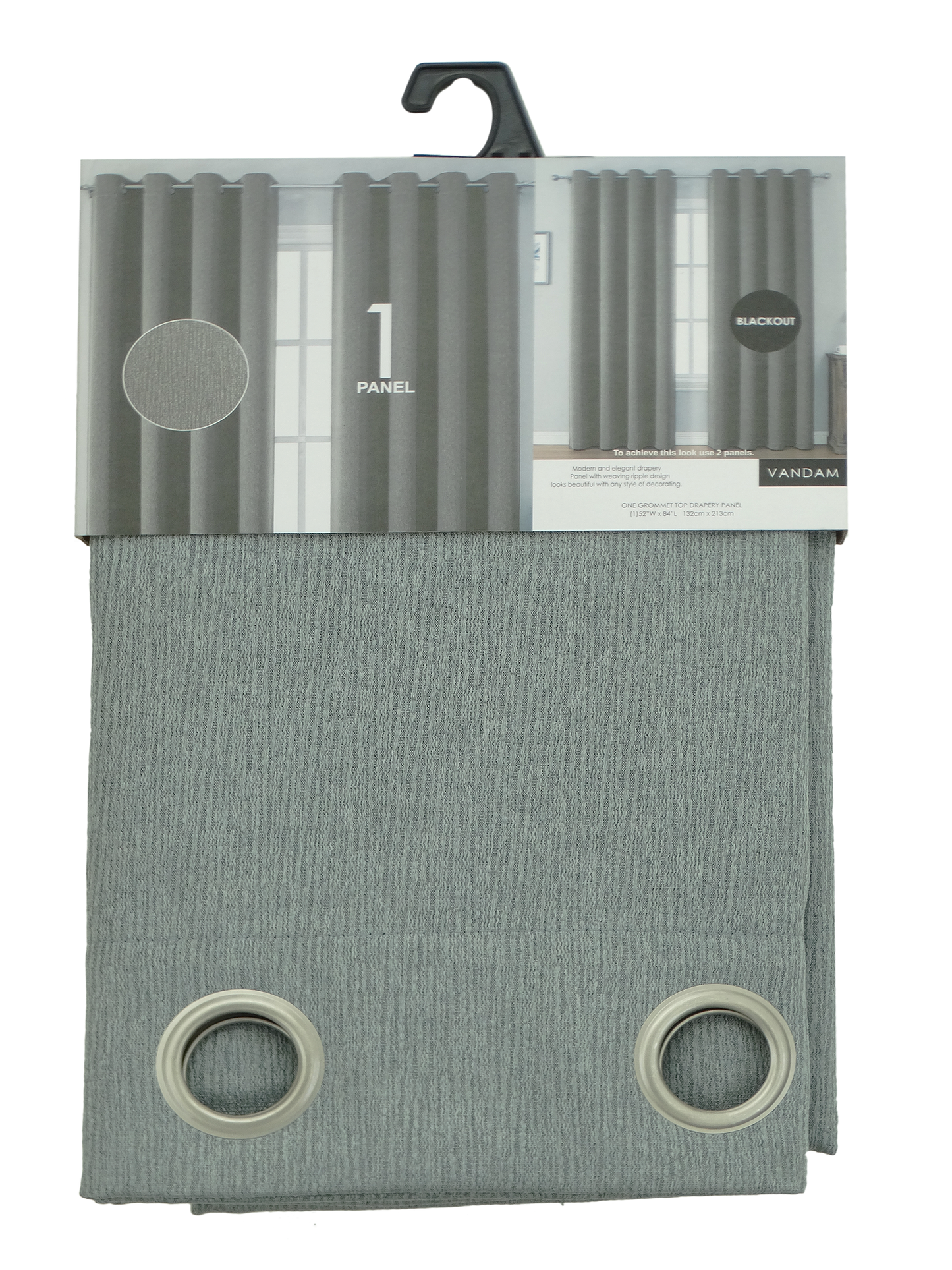 Popular Home Vandam Blackout Window Curtain (52X84)