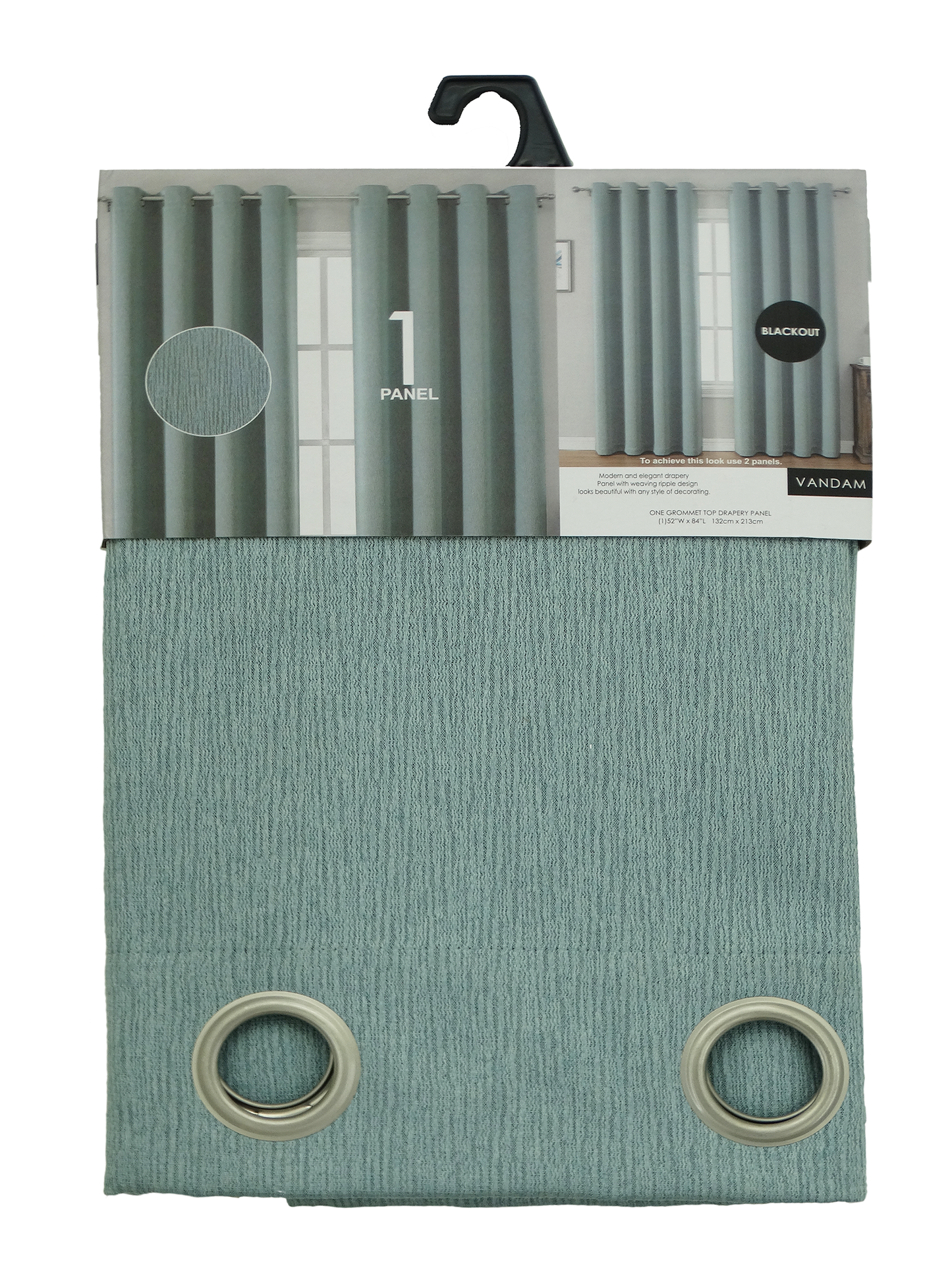 Popular Home Vandam Blackout Window Curtain (52X84)