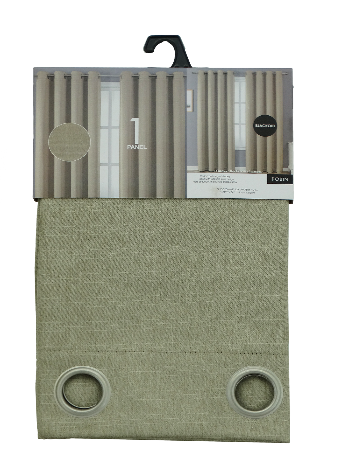 Popular Home, Robin Blackout Window Curtain (52x84 IN - Taupe)