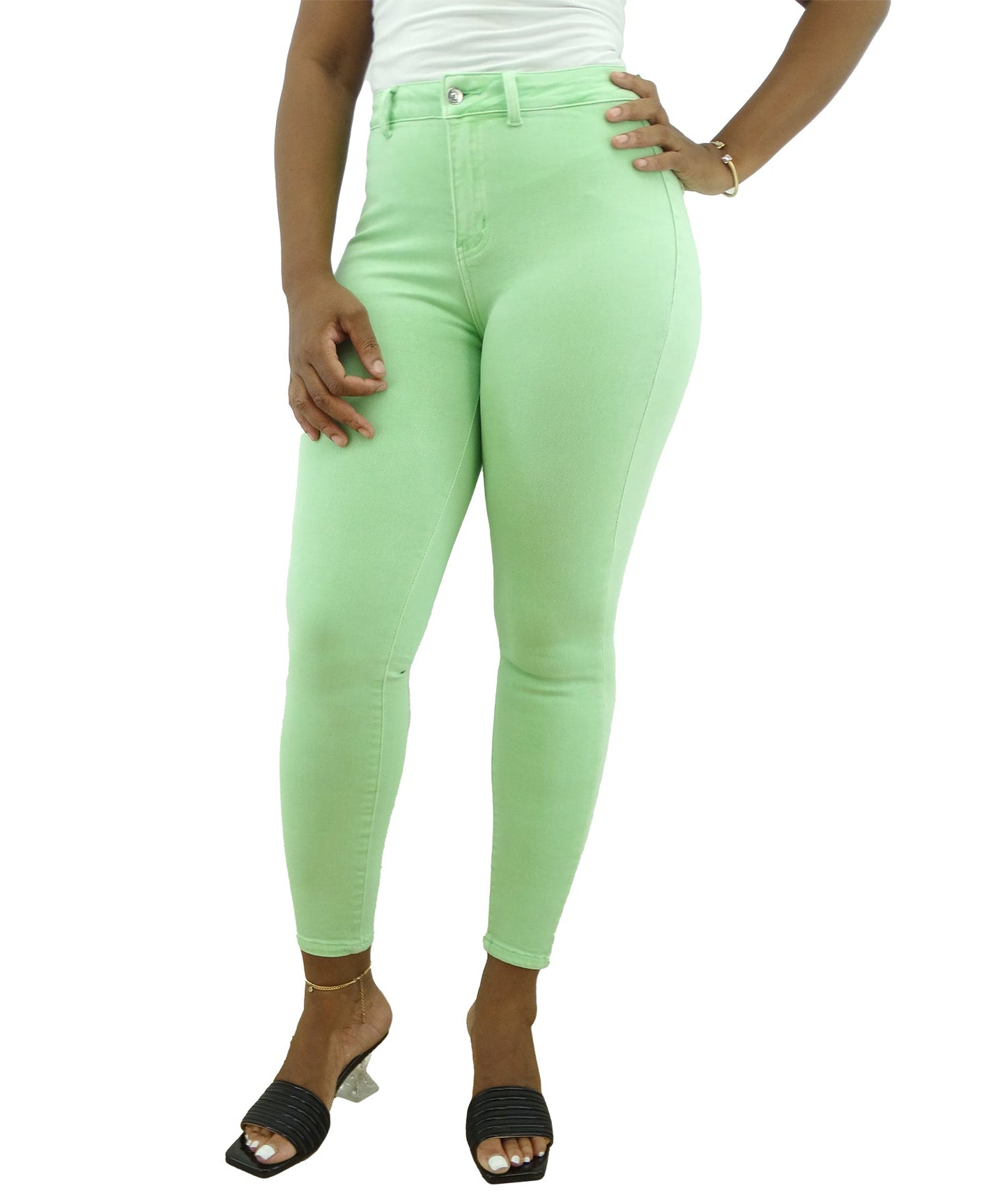 AS230B, Cozzi, Women's Skinny Stretch Jeans- 3/4-13/14