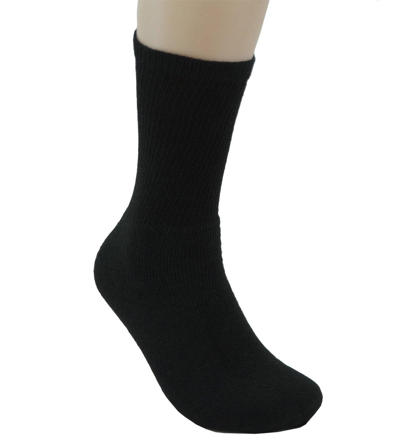 BC10293, Tru|Fit Men 3Pk Crew Athletic Socks Black 7-12