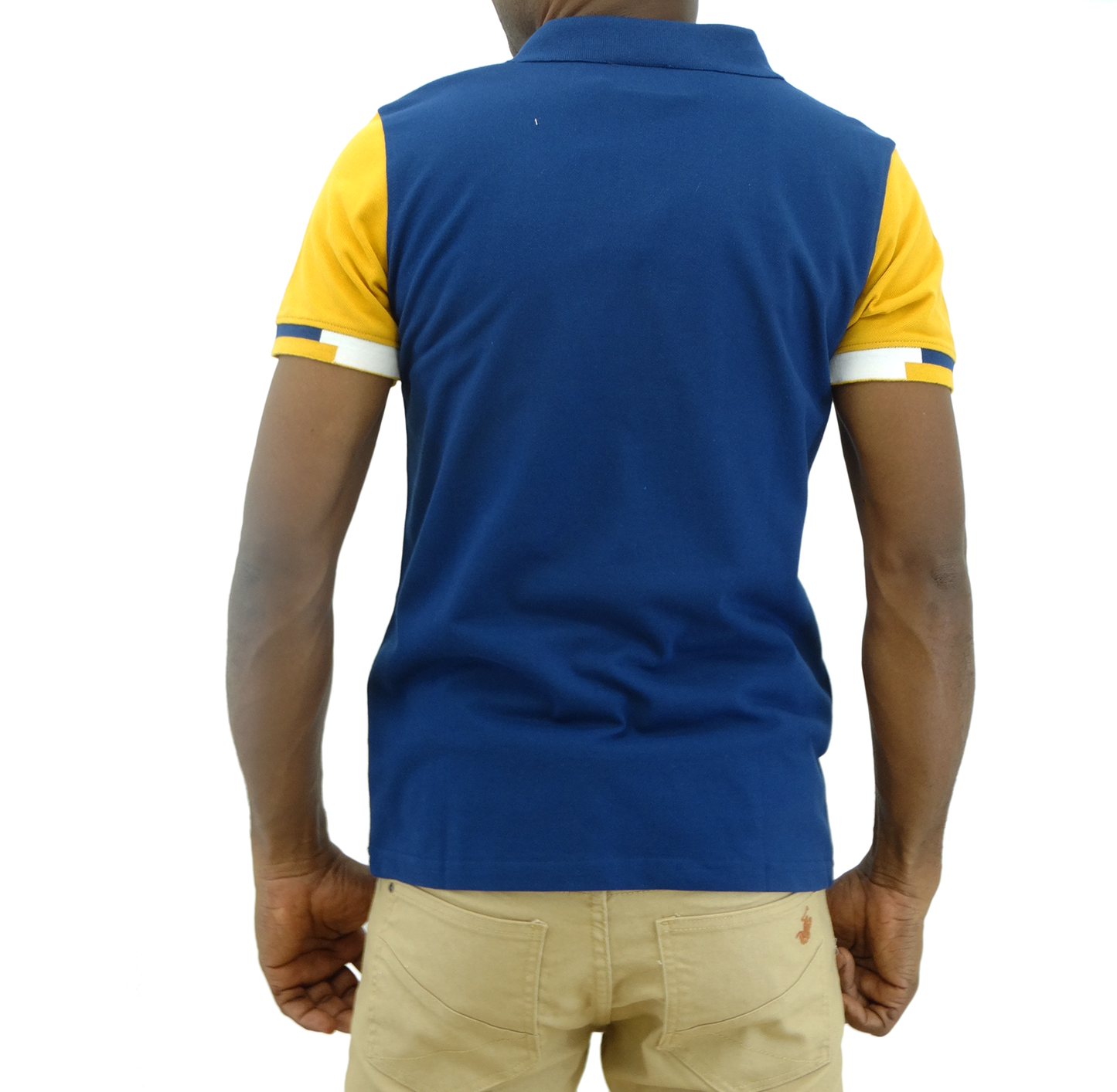 BMK31117, Beverly Hills - Men's Short Sleeve Polo Shirt - Indigo (S-XL)