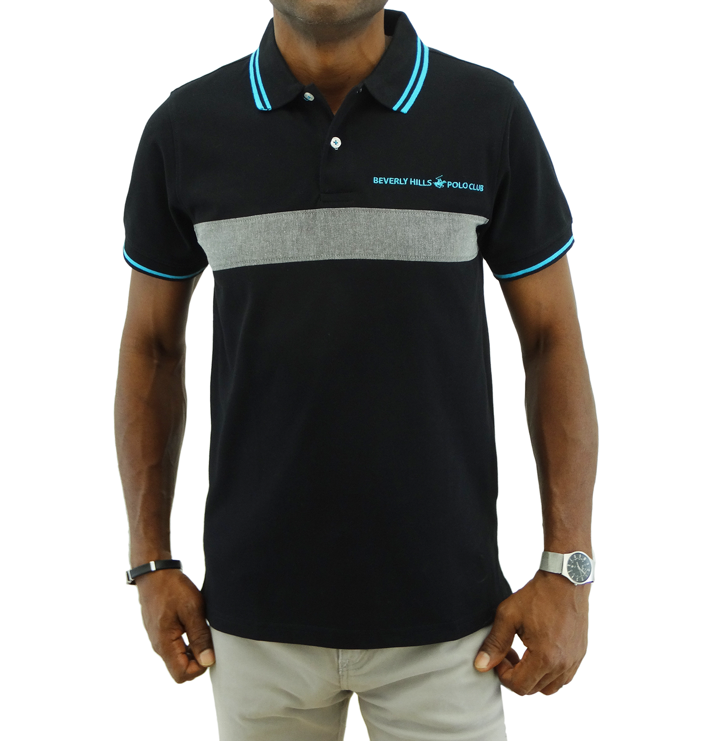 BMK31216, Beverly Hills - Men's Short Sleeve Polo Shirt (S-XL)
