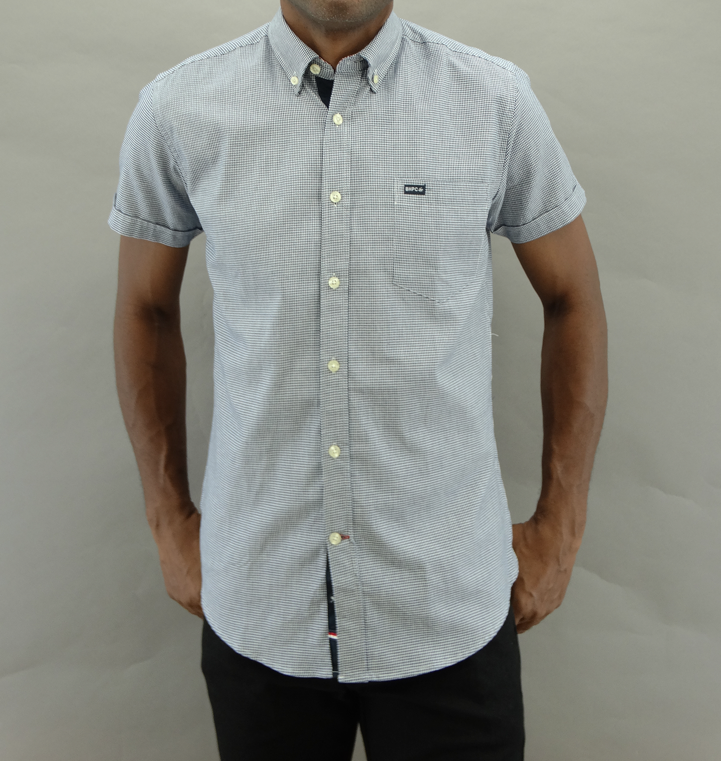 BMS31114, Beverly Hills - Men's Slim Fit Short Sleeve Sport Shirt