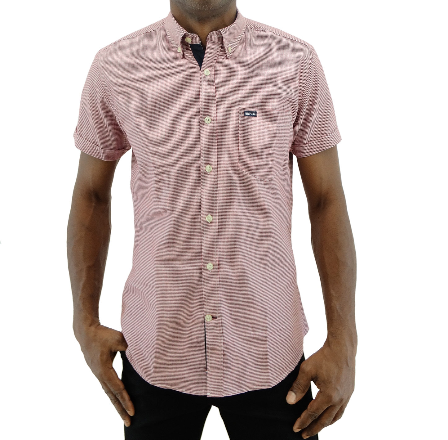 BMS31114, Beverly Hills - Men's Slim Fit Short Sleeve Sport Shirt