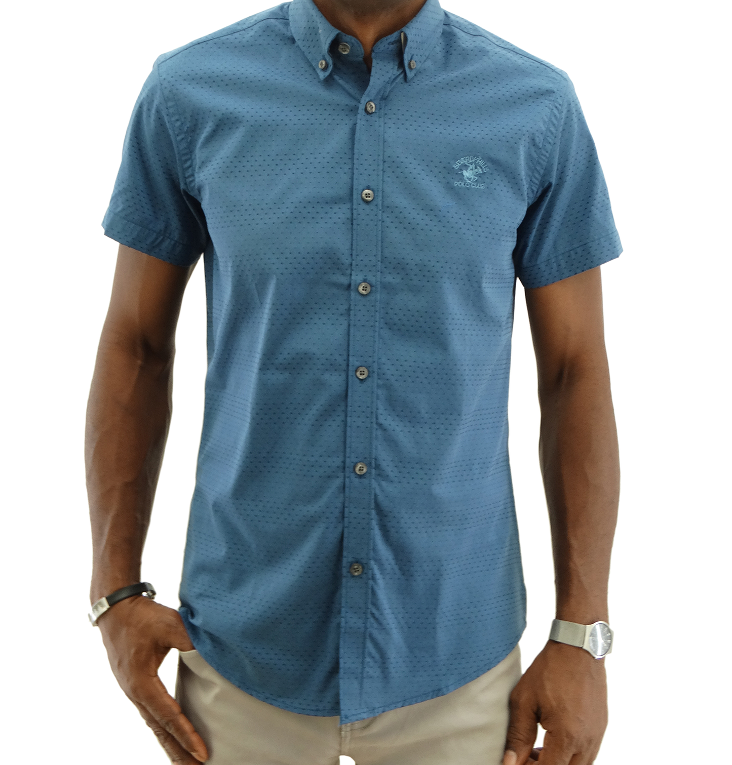 BMS31213, Beverly Hills - Men's Slim Fit Short Sleeve Shirt