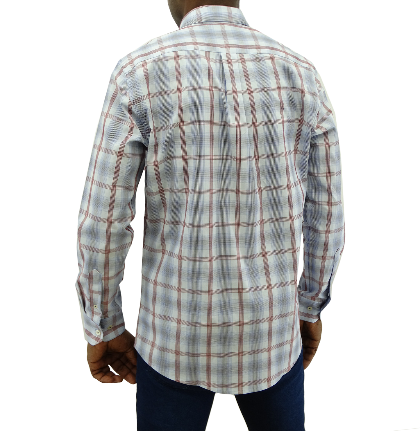 BMS41205, Beverly Hills - Men's Classic Fit Long Sleeve Sport Shirt - Sky (S-XL)