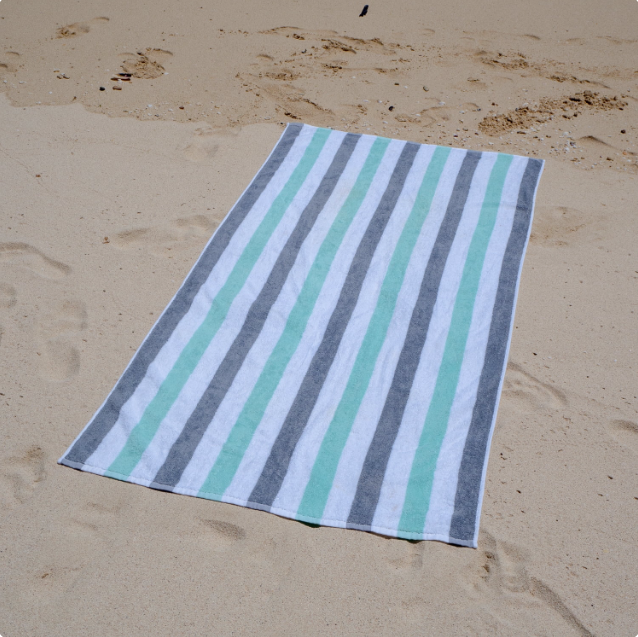 CABOCABANAGYGR, Cabo Cabana - Beach Towel (30x70)Gry/Grn