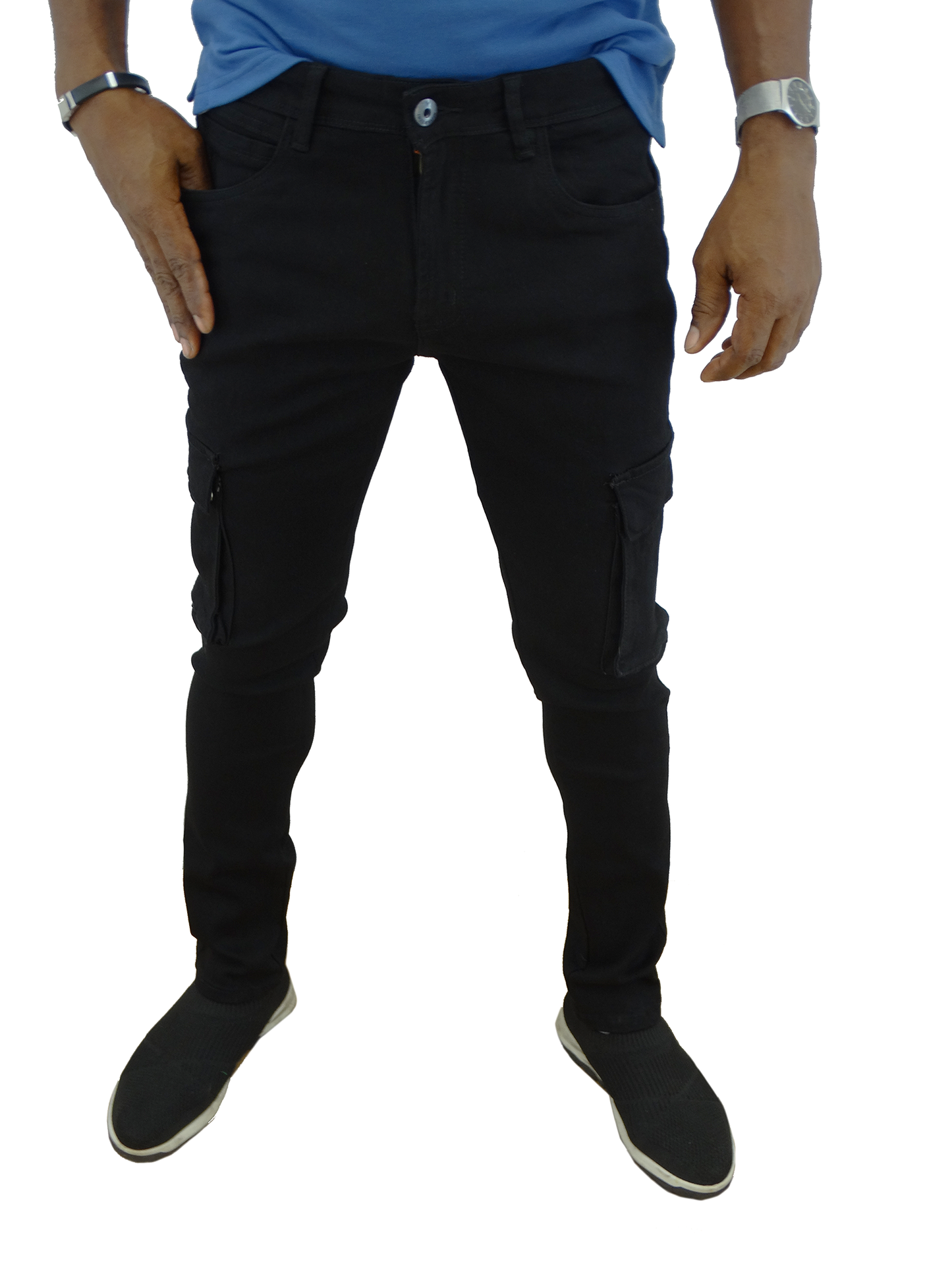 CCJIMP5414EGMCB, Interview, Men's Cargo Jeans- Black- (32-42)