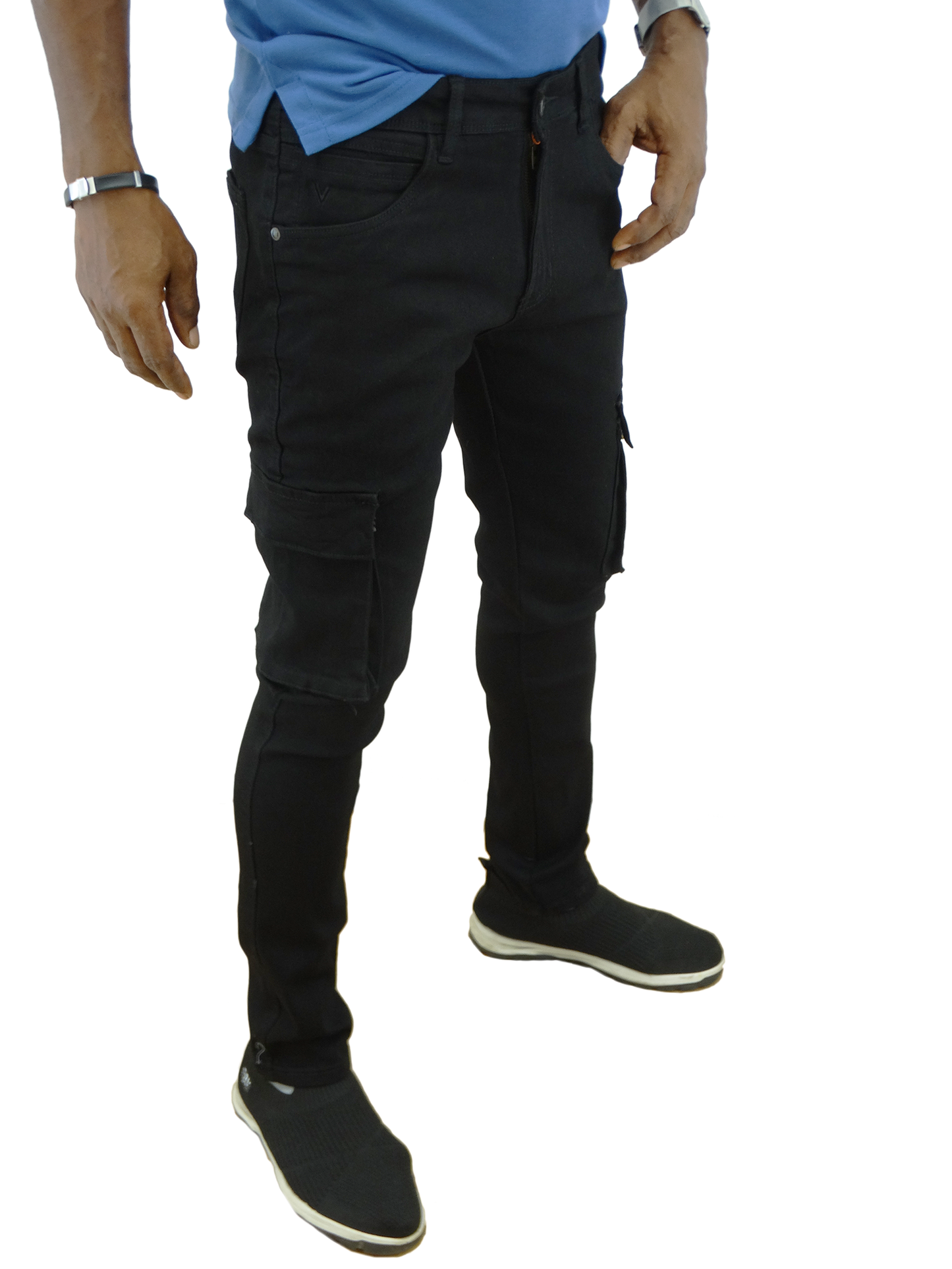 CCJIMP5414EGMCB, Interview, Men's Cargo Jeans- Black- (32-42)