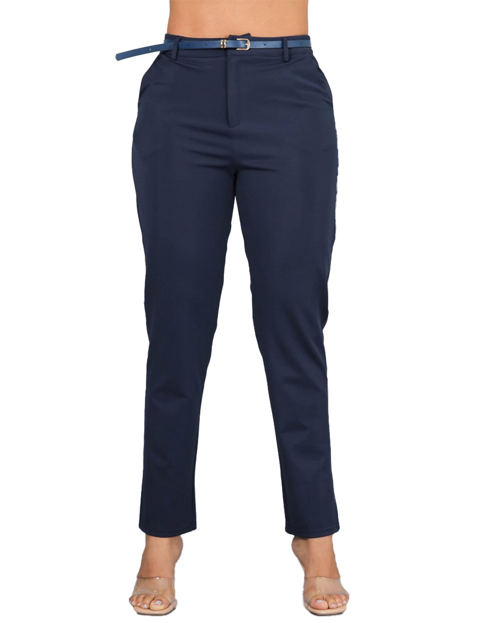 CH257392,  Angelus Ladies Dress Pants W/Belt S-XL