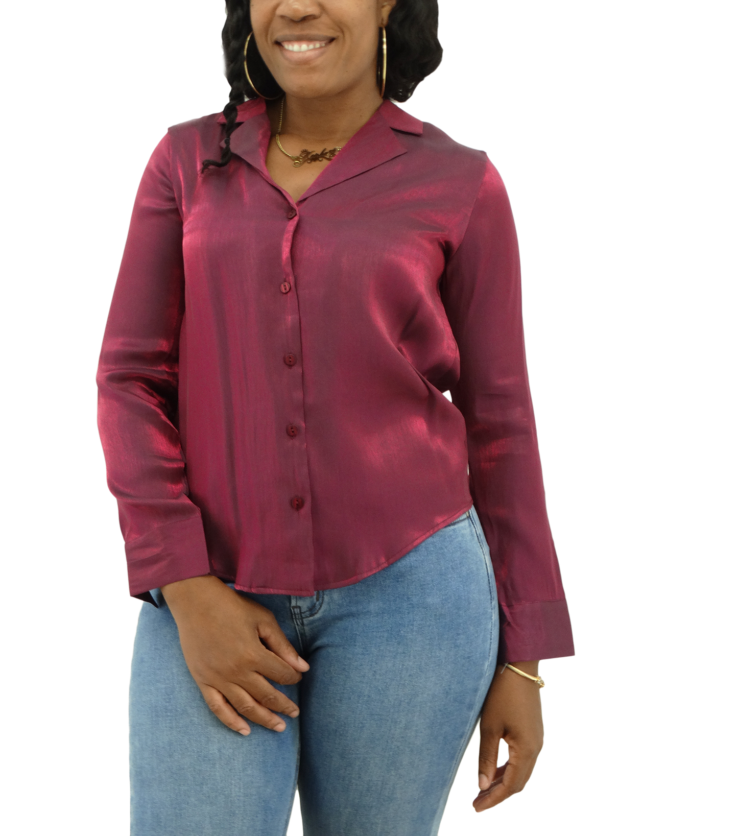 CL251, Cozzi, L/Sleeve Blouse -Asstd- (S-XL)