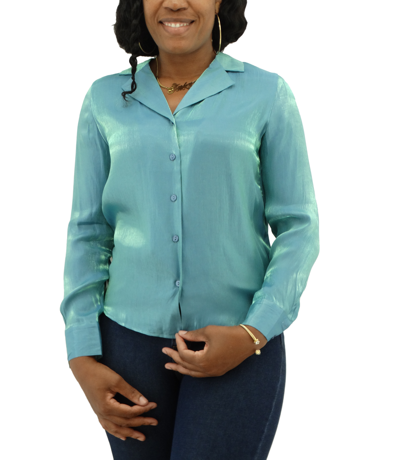 CL251, Cozzi, L/Sleeve Blouse -Asstd- (S-XL)