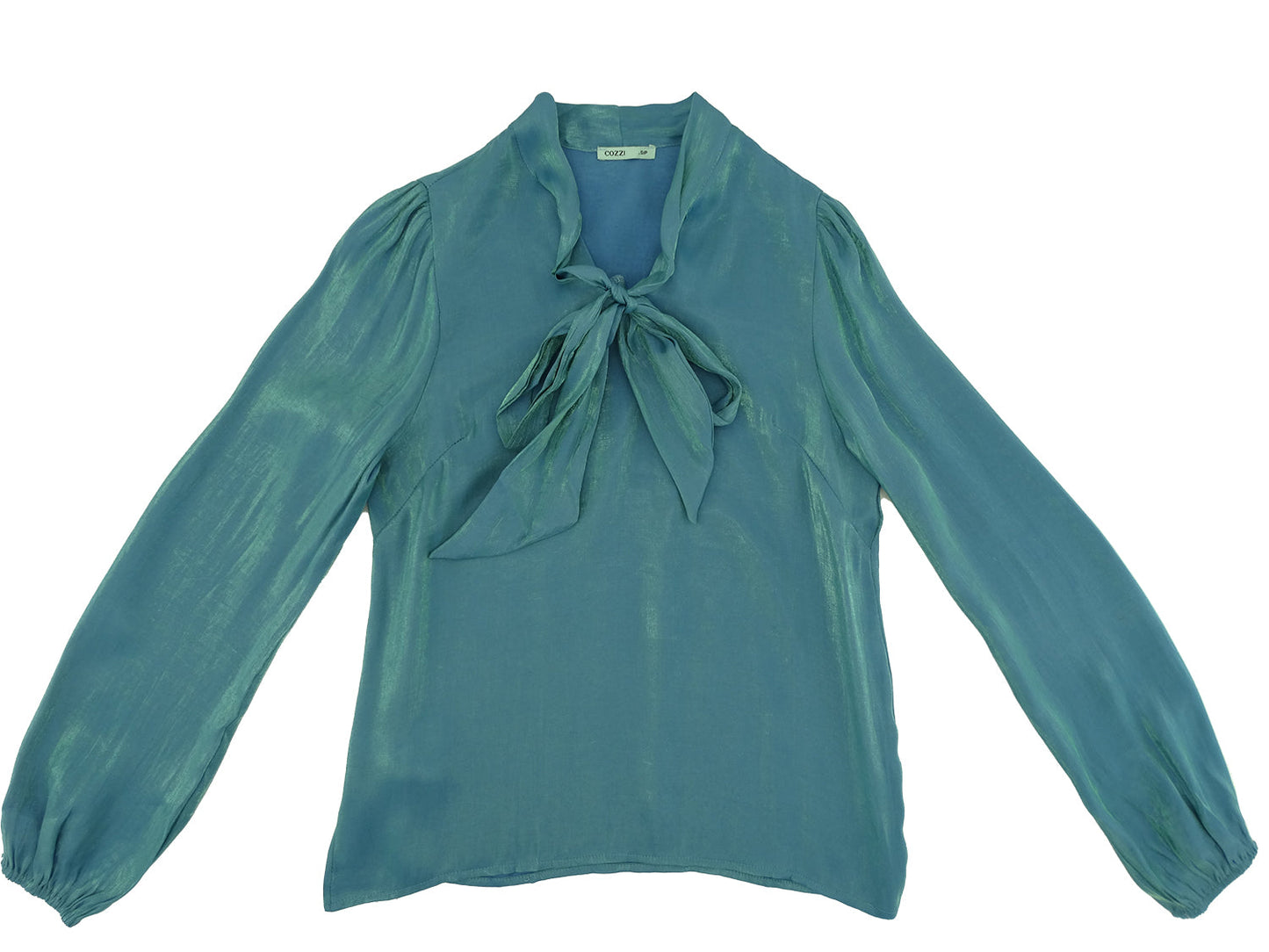 CL254, Cozzi, Women's L/Sleeve Blouse-Asstd-( S-XL)
