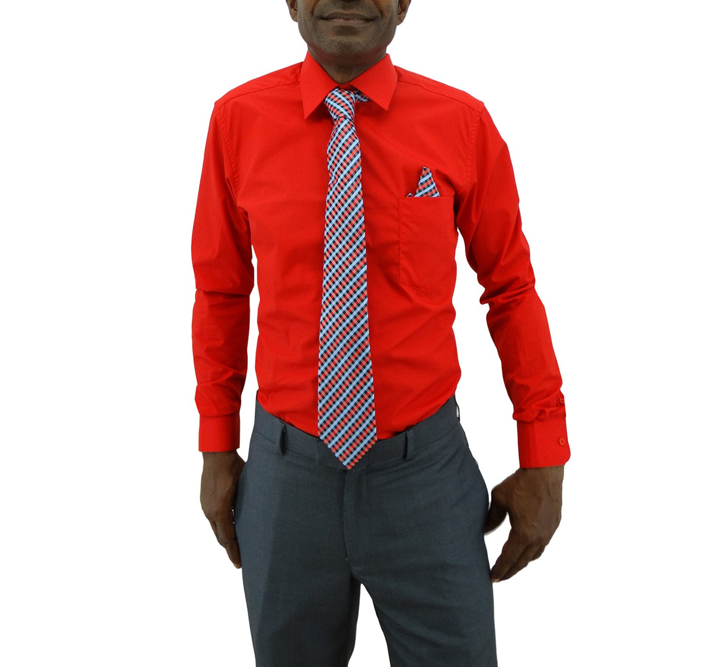 265-798 Bellinne - Men's L/S Fitted Shirt W/Tie