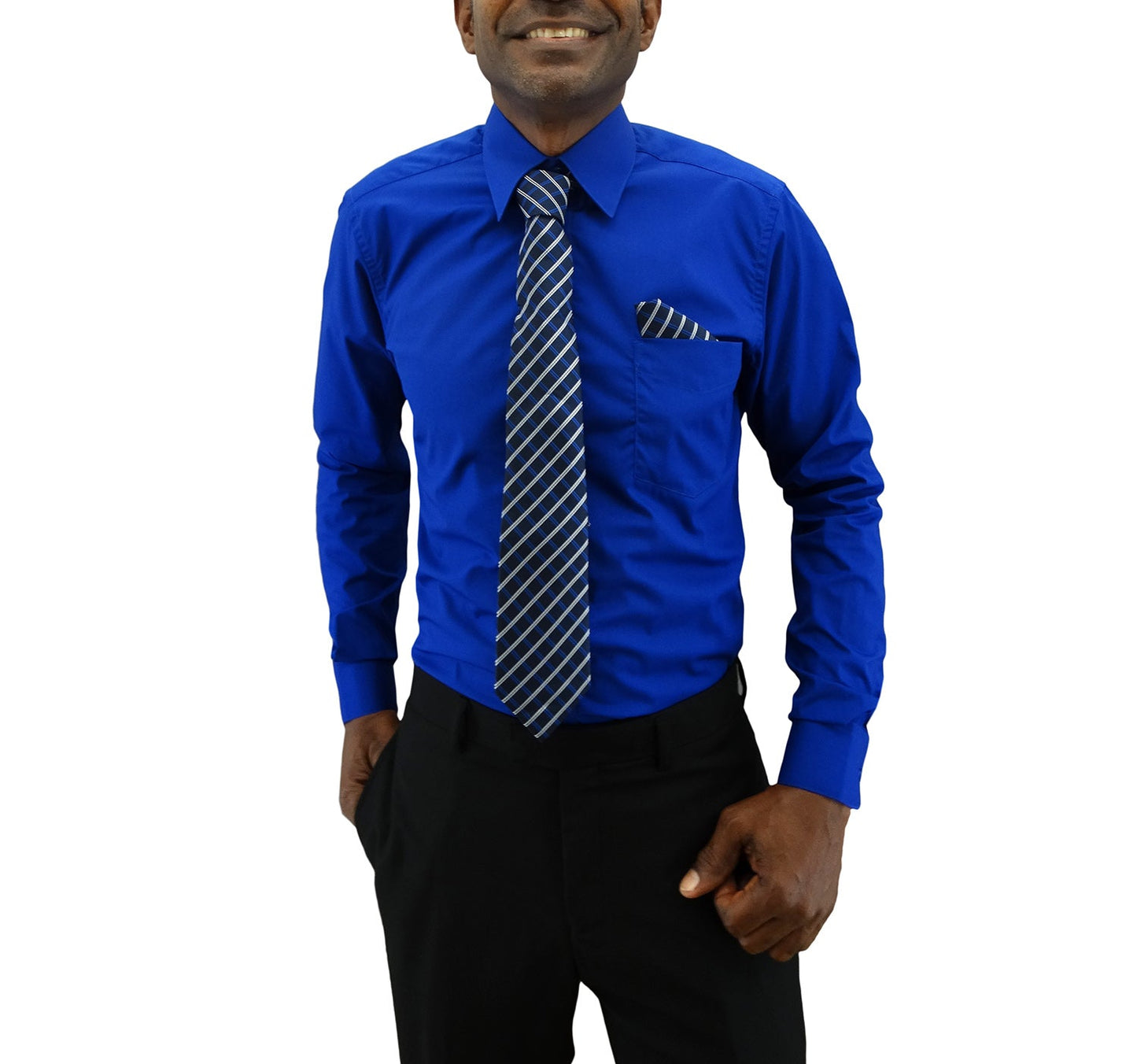 265-798 Bellinne - Men's L/S Fitted Shirt W/Tie